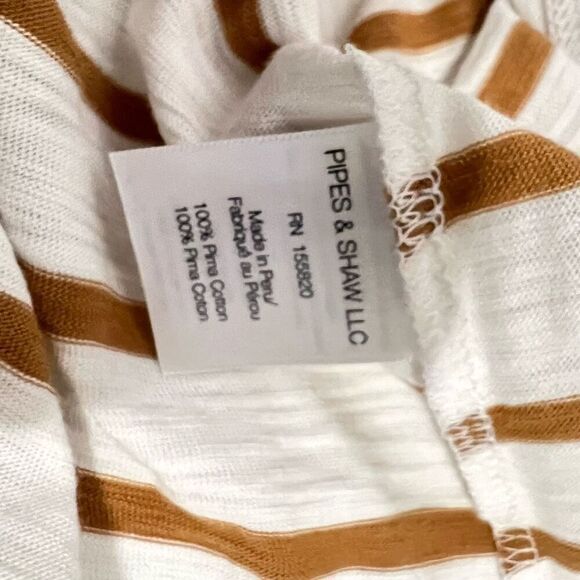 Veronica Beard Striped 3/4 Sleeve 3XLarge White & Orange Top Shirt - Picture 6 of 9